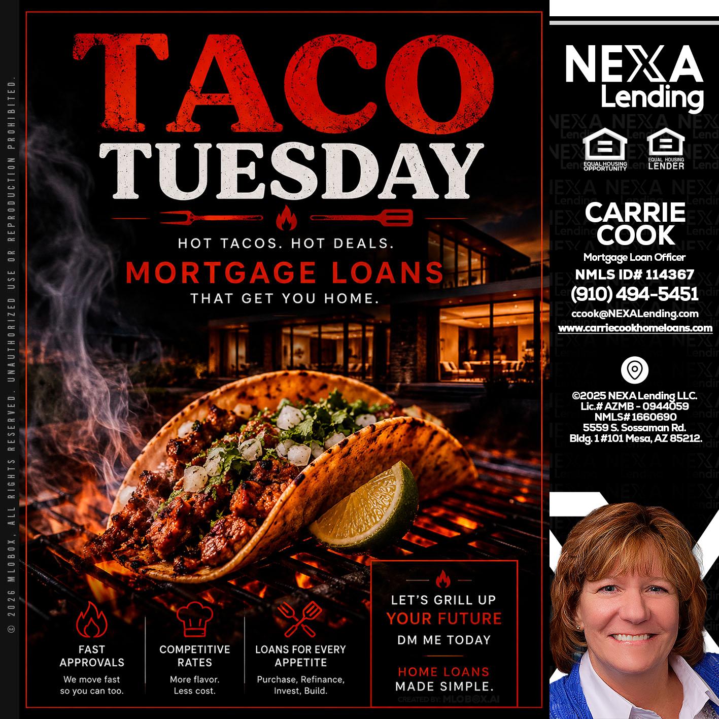 TACO TUESDAY - Carrie Cook -Mortgage Loan Officer