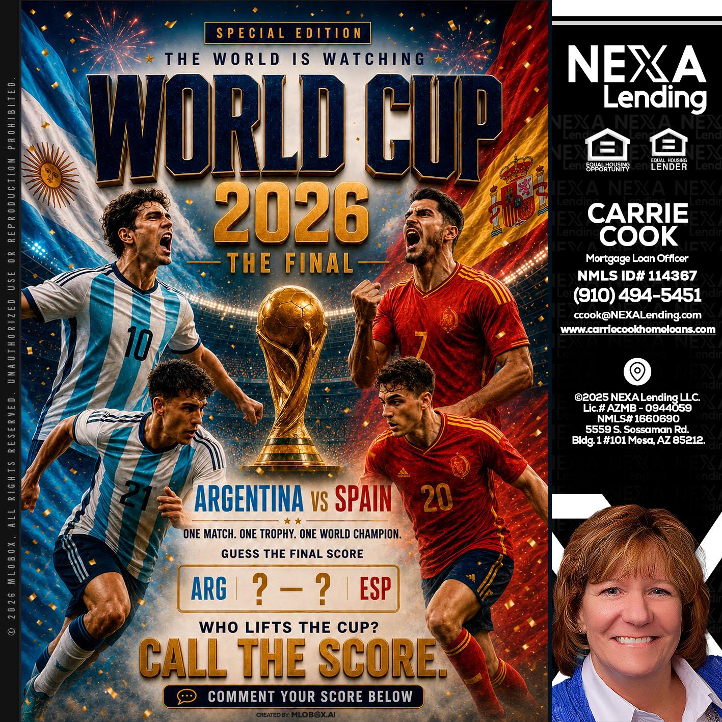 World Cup 2026 finals - Carrie Cook -Mortgage Loan Officer