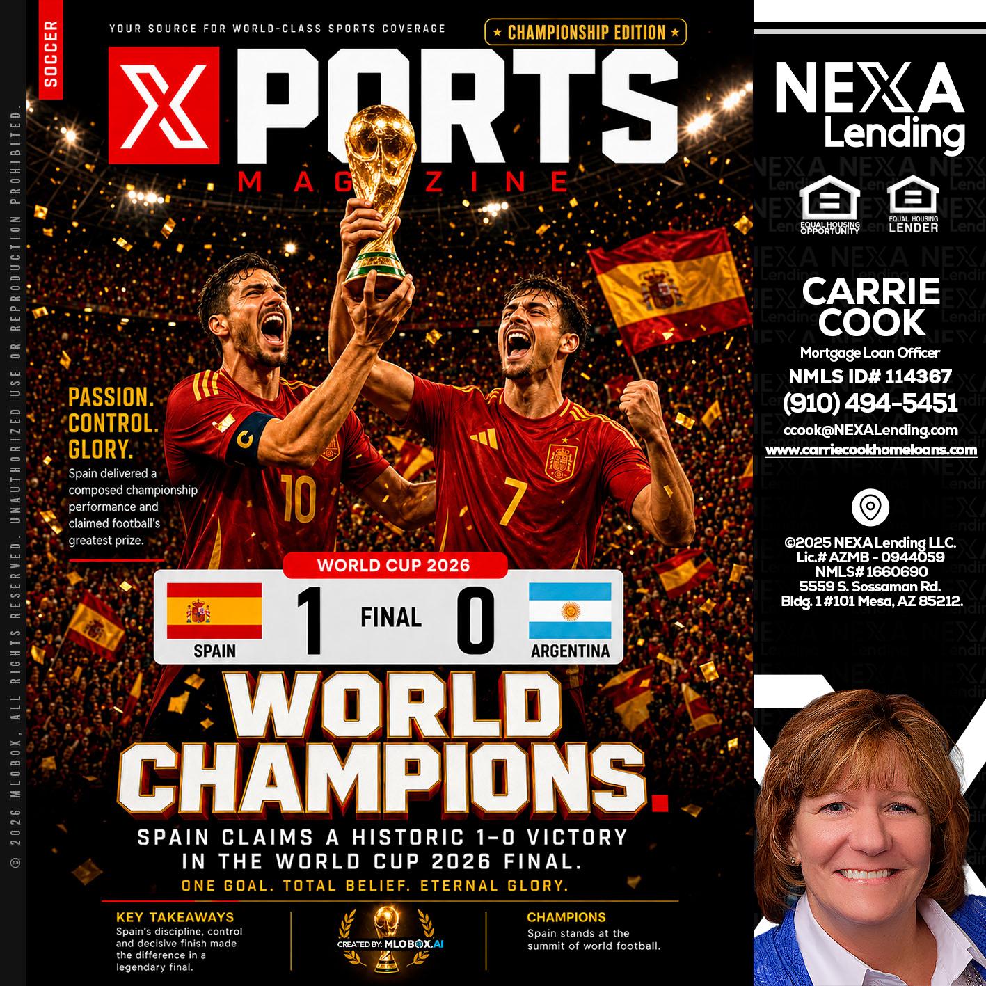 SPAIN CHAMPION - Carrie Cook -Mortgage Loan Officer
