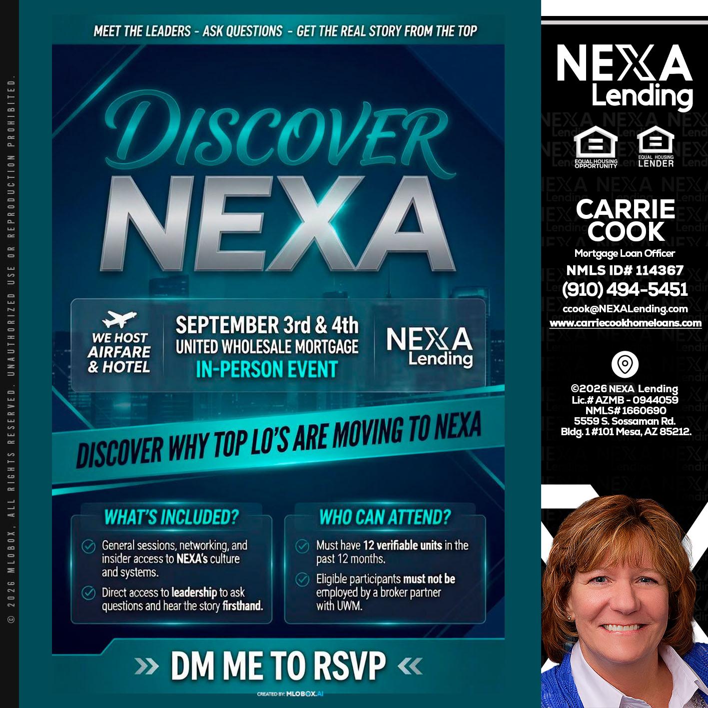 DISCOVER NEXA - Carrie Cook -Mortgage Loan Officer