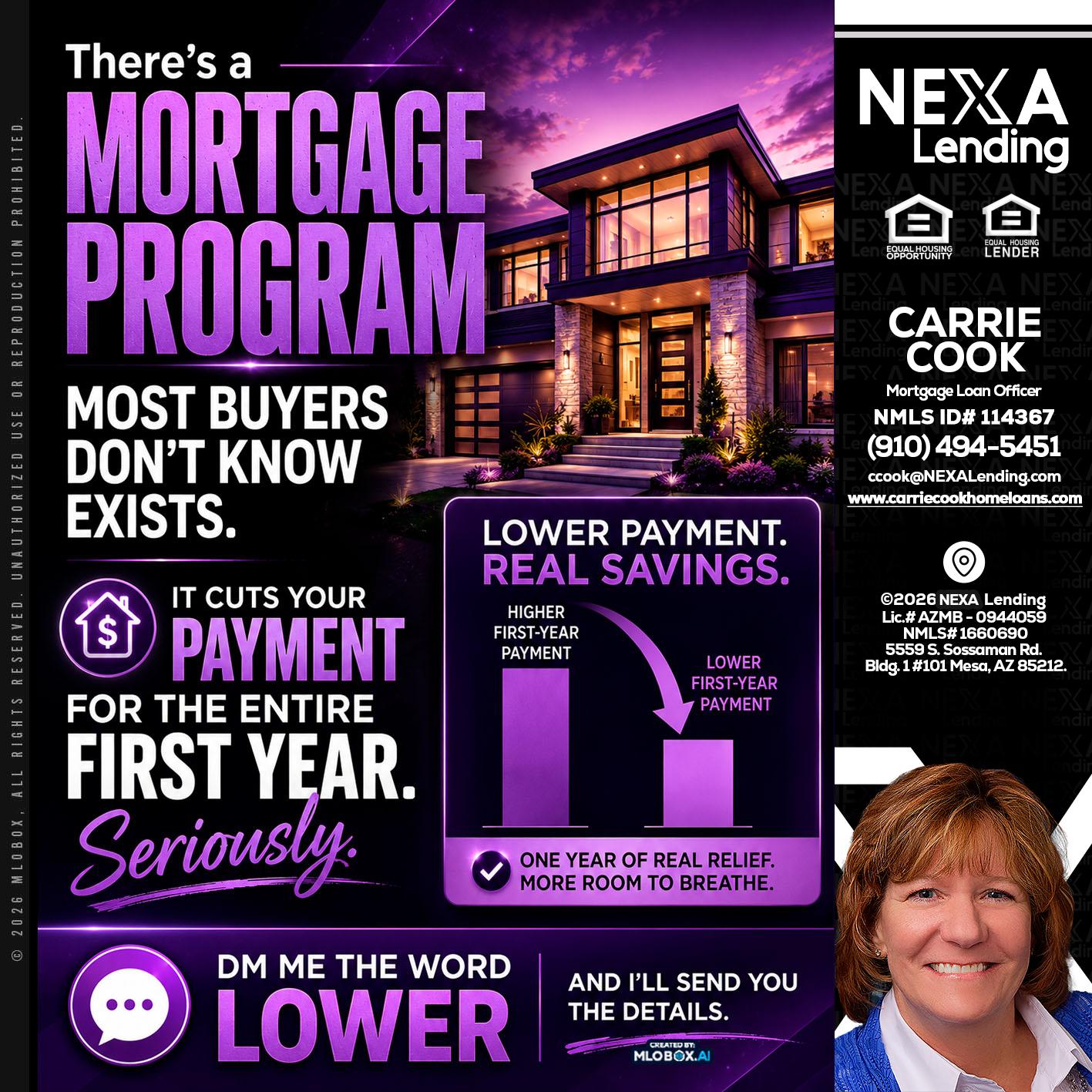 MORTGAGE PROGRAM - Carrie Cook -Mortgage Loan Officer