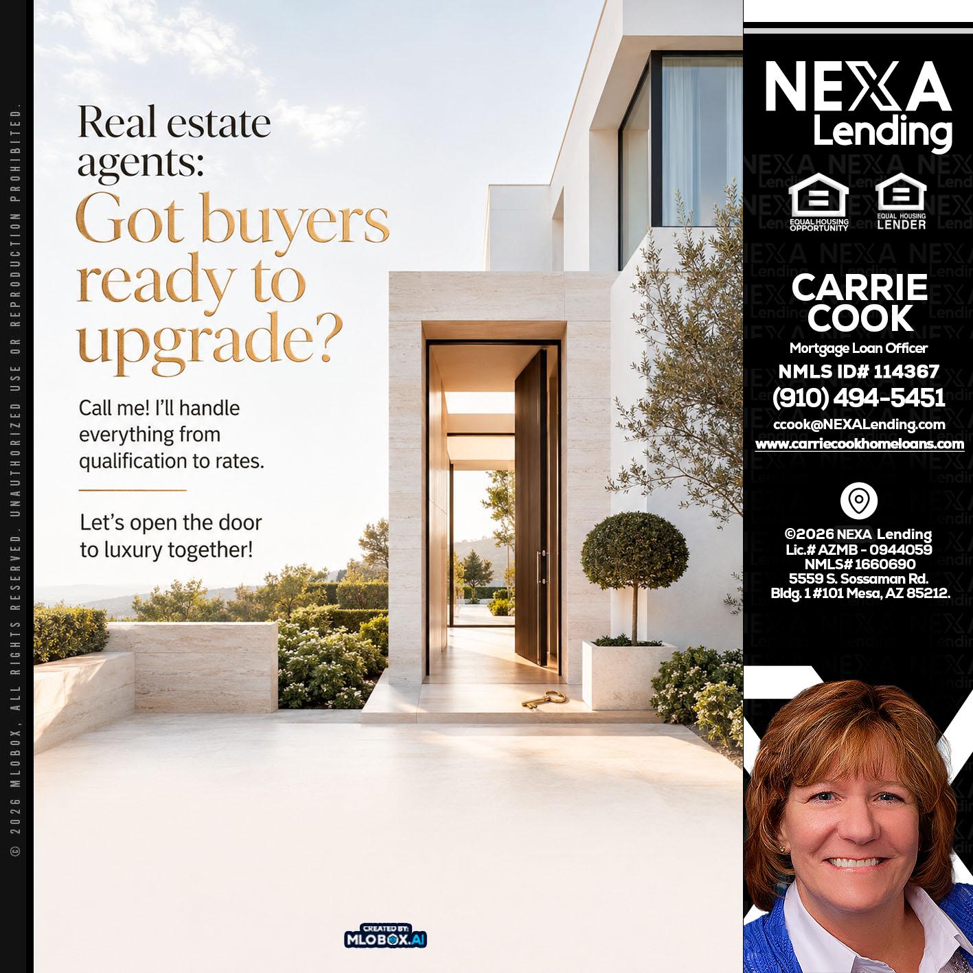 REAL ESTATE AGENTS - Carrie Cook -Mortgage Loan Officer