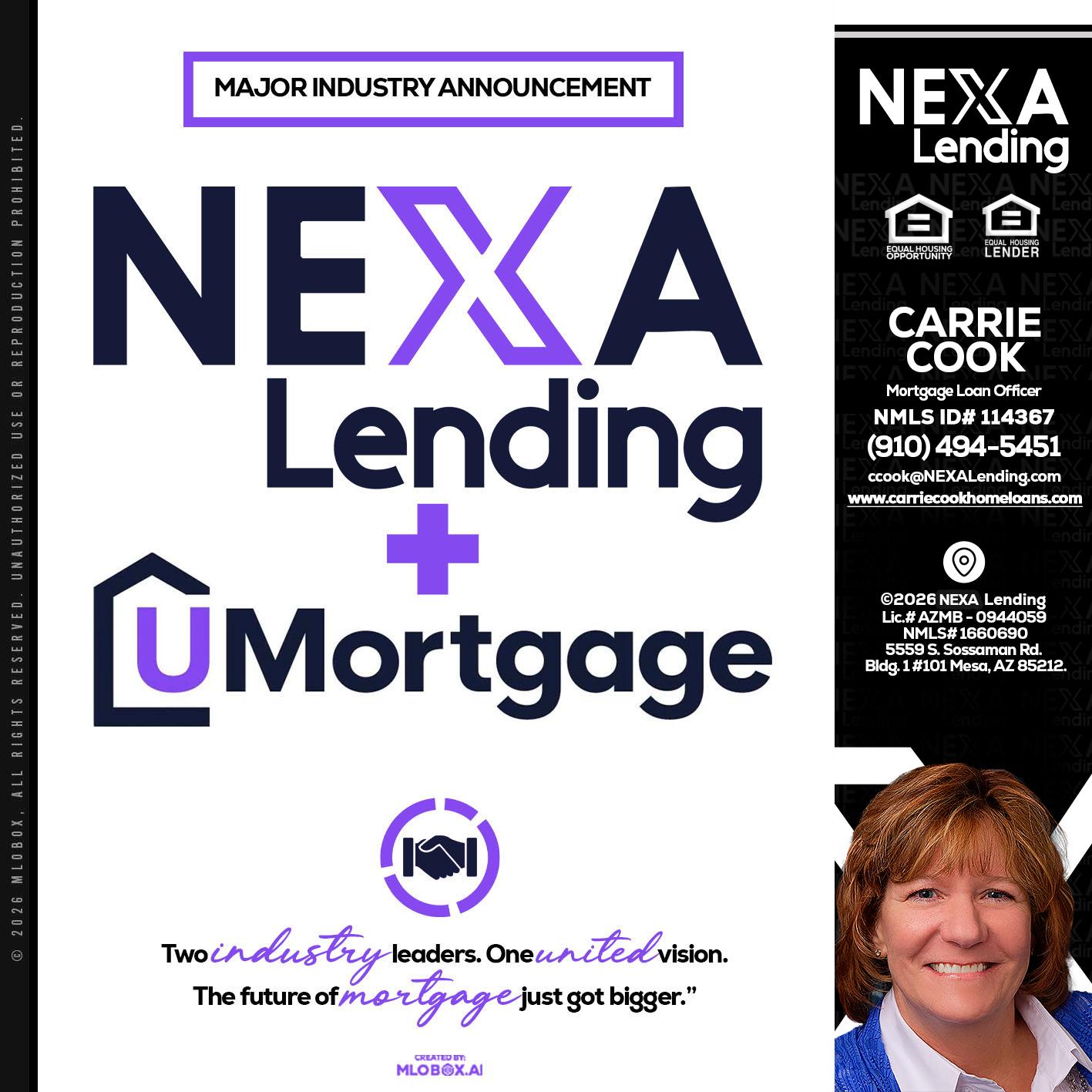 NEXA LENDING U MORTGAGE - Carrie Cook -Mortgage Loan Officer