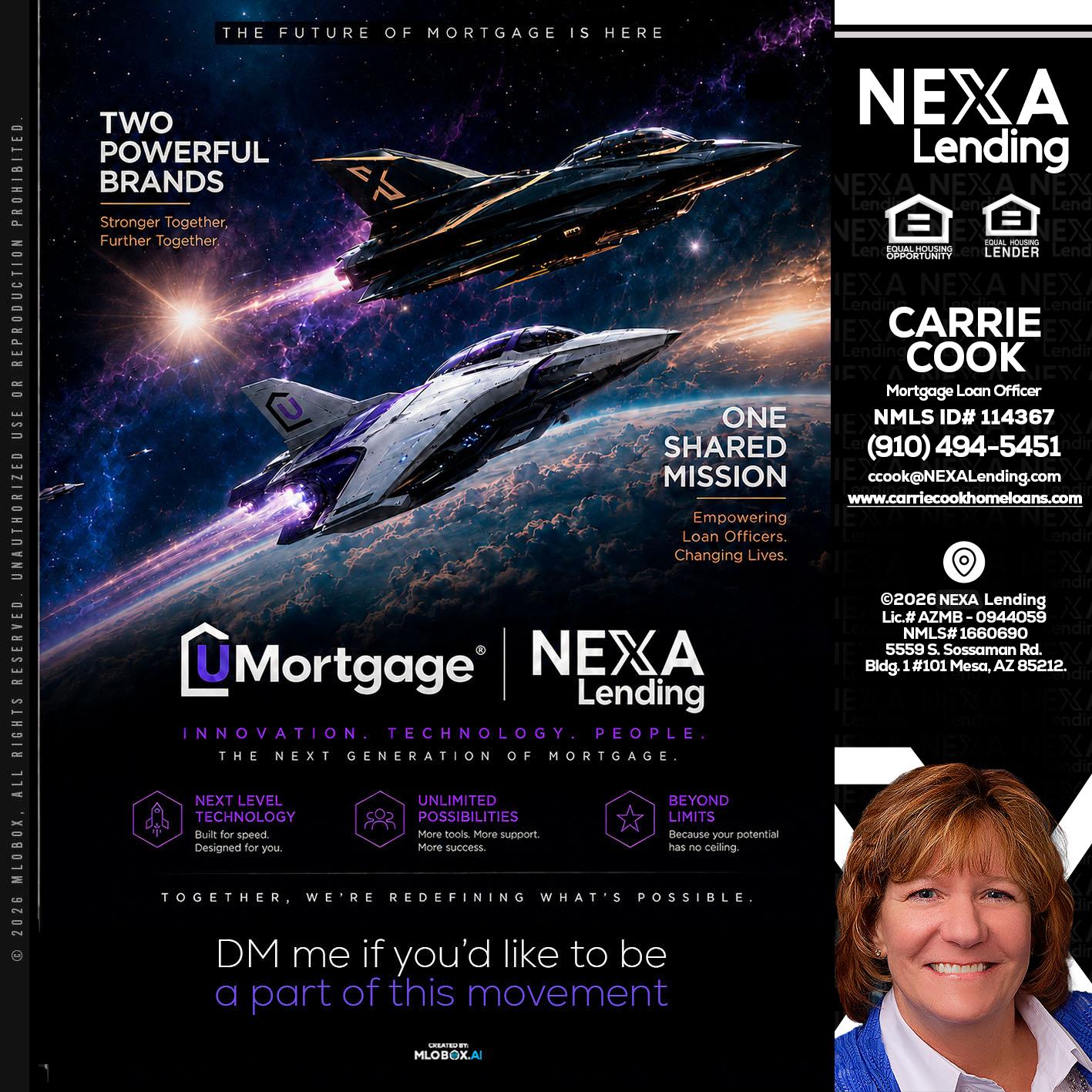 U Mortgage + NEXA lending - Carrie Cook -Mortgage Loan Officer