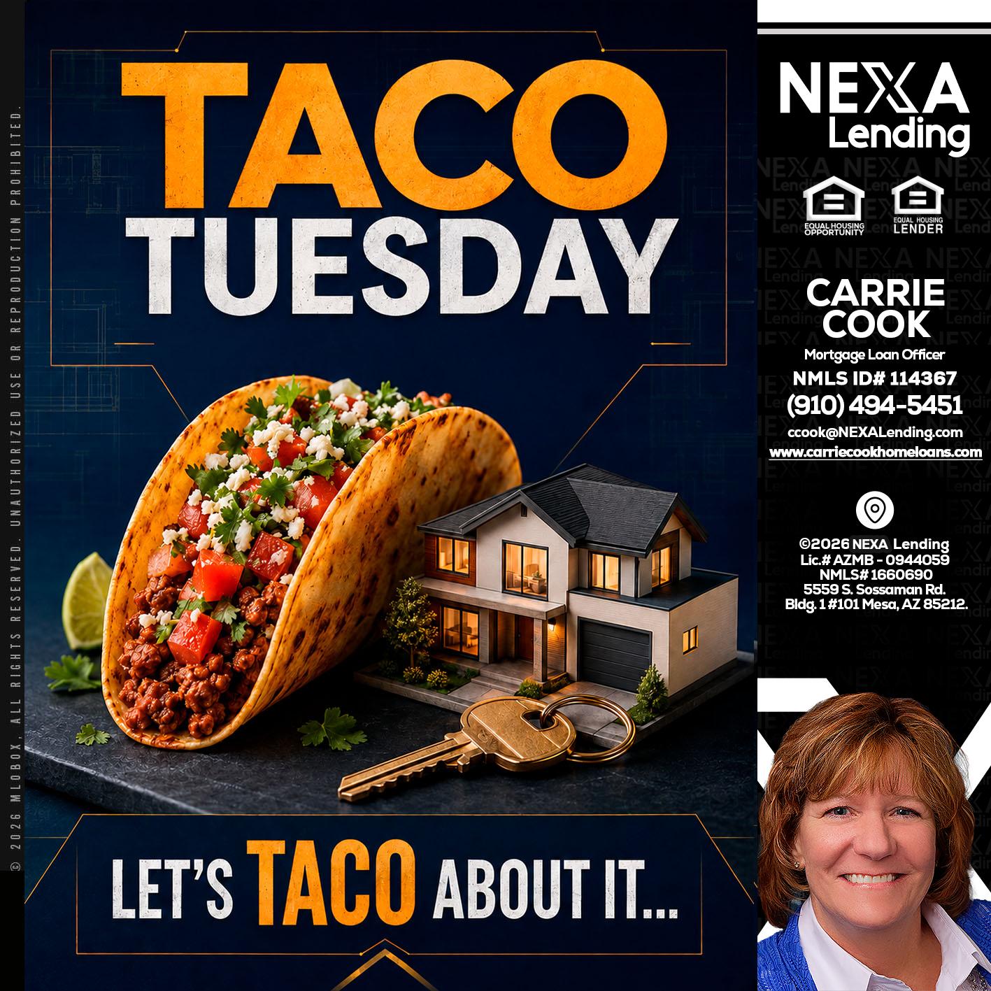 TACO TUESDAY - Carrie Cook -Mortgage Loan Officer