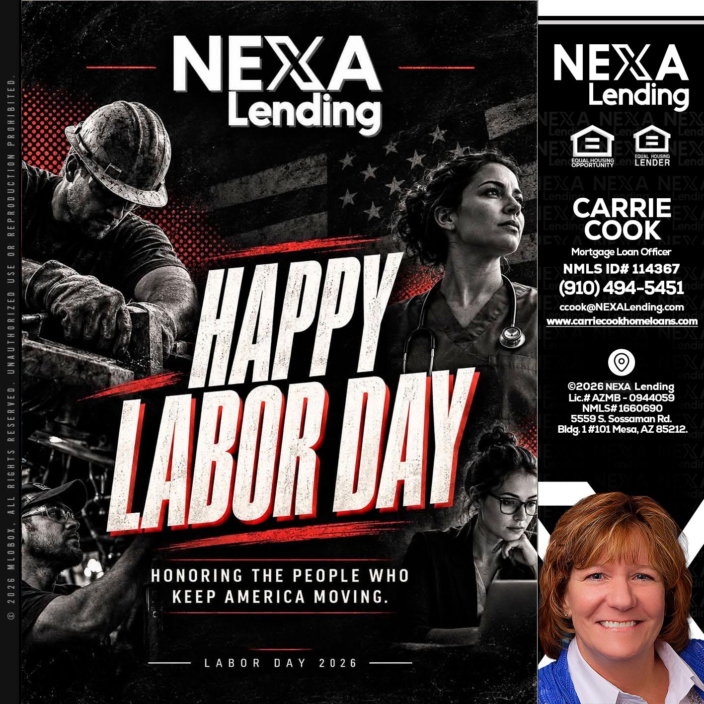 LABOR DAY - Carrie Cook -Mortgage Loan Officer