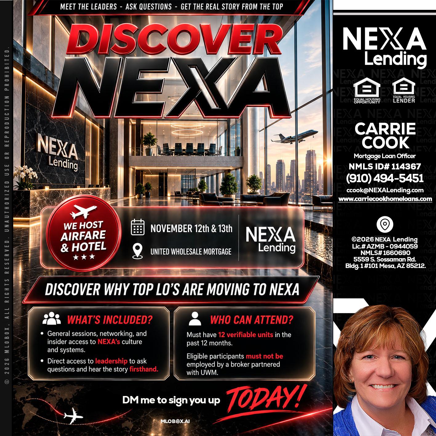 DISCOVER NEXA - Carrie Cook -Mortgage Loan Officer