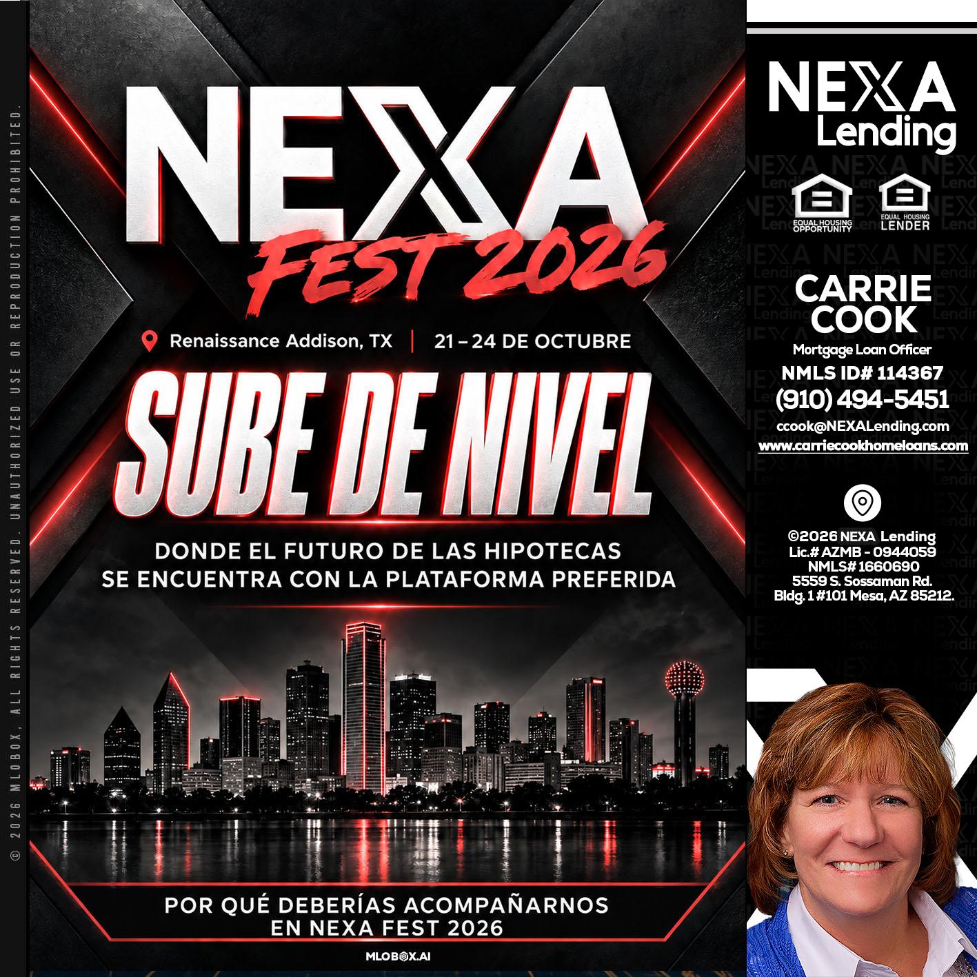 NEXA fest 2026 - Carrie Cook -Mortgage Loan Officer