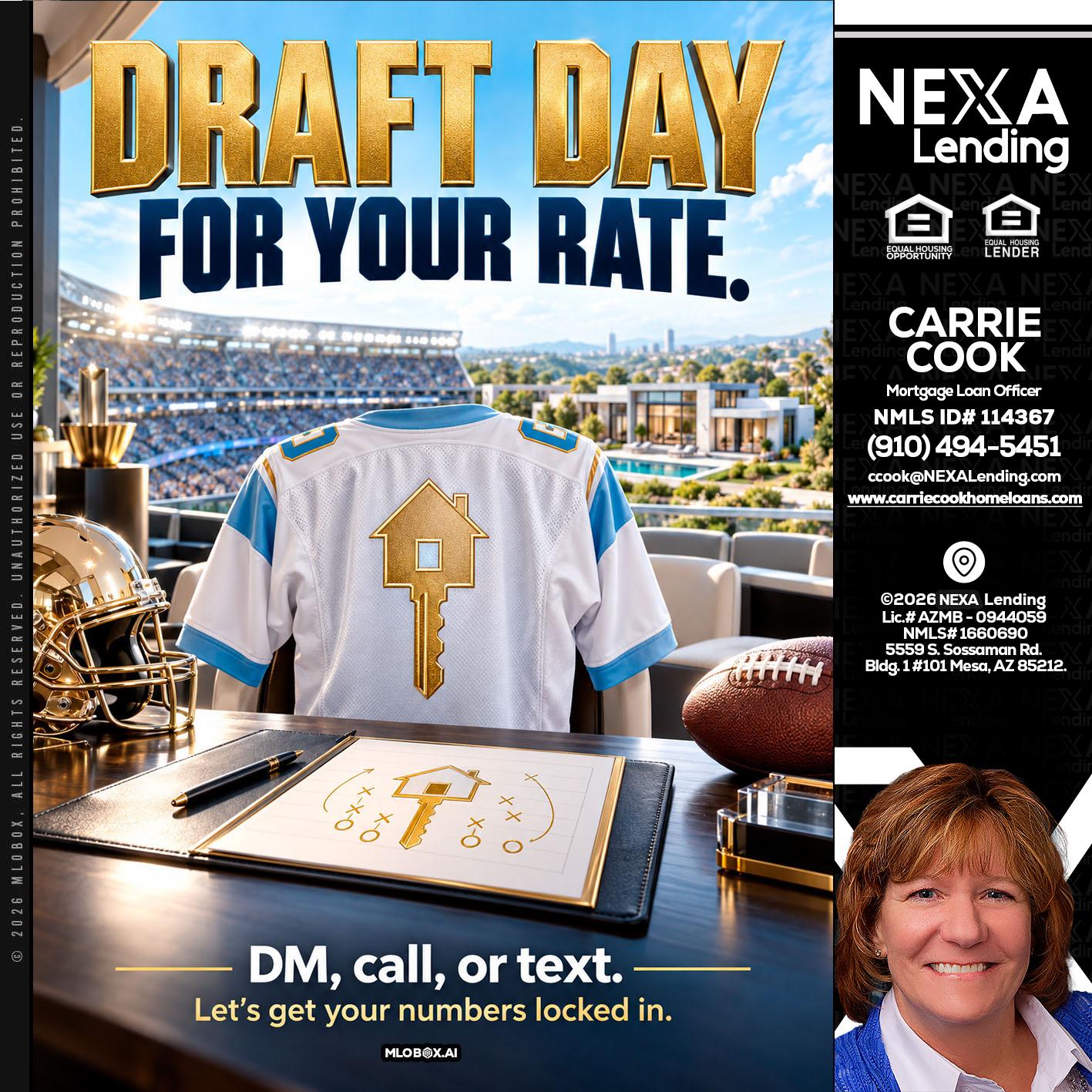 DRAFT DAY - Carrie Cook -Mortgage Loan Officer