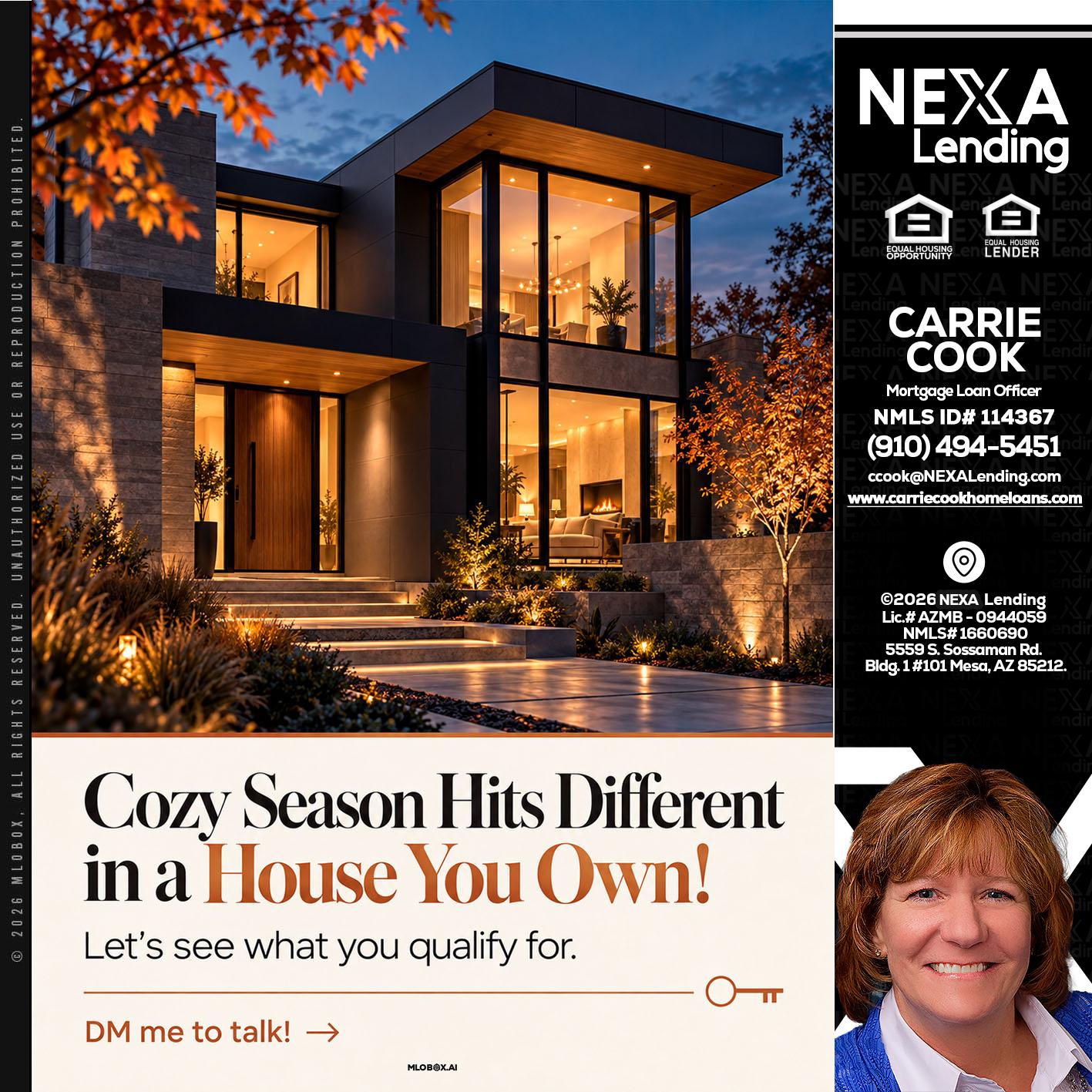 COZY SEASON - Carrie Cook -Mortgage Loan Officer